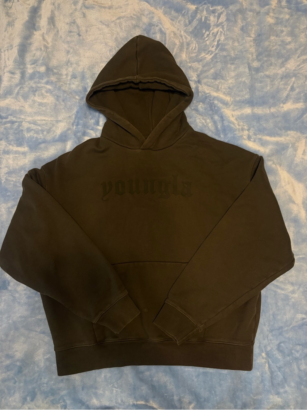 YOUNGLA - dark olive hoodie